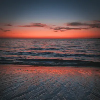 Instagram post for Bordeaux: sunset over the Atlantic