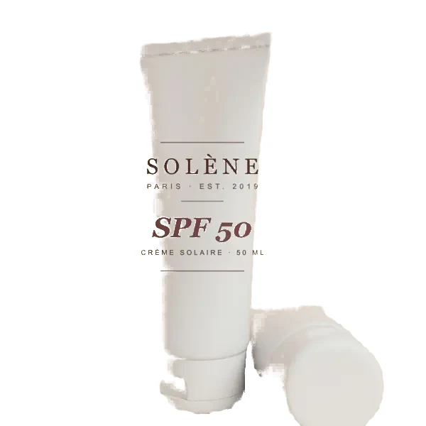 The product: SOLÈNE Paris SPF 50 sunscreen, 50 ml tube